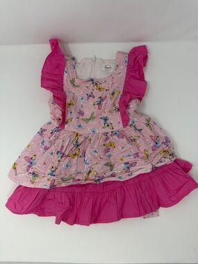 VanLuke Ruffle Butterfly Dress - Pink Multi - 3